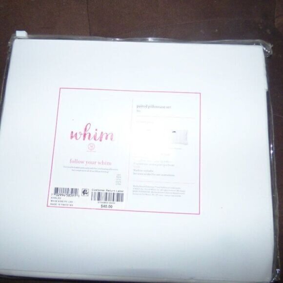 Whim by Martha Stewart Set of 2 Paired Pillowcases- Leo - Picture 5 of 9